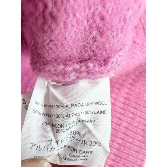 J.Crew Collection Sweater Womens Large Marled Pink Wool Alpaca Tie Sleeve - Picture 5 of 9